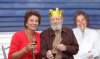 Papi, Carmela y Gaby, en sus 90 años, 2007.